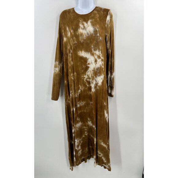 Natural Life Dresses & Skirts - Natural Life Women Size Medium Brown Stevie Tie-Dye Long Sleeve Maxi Dress
